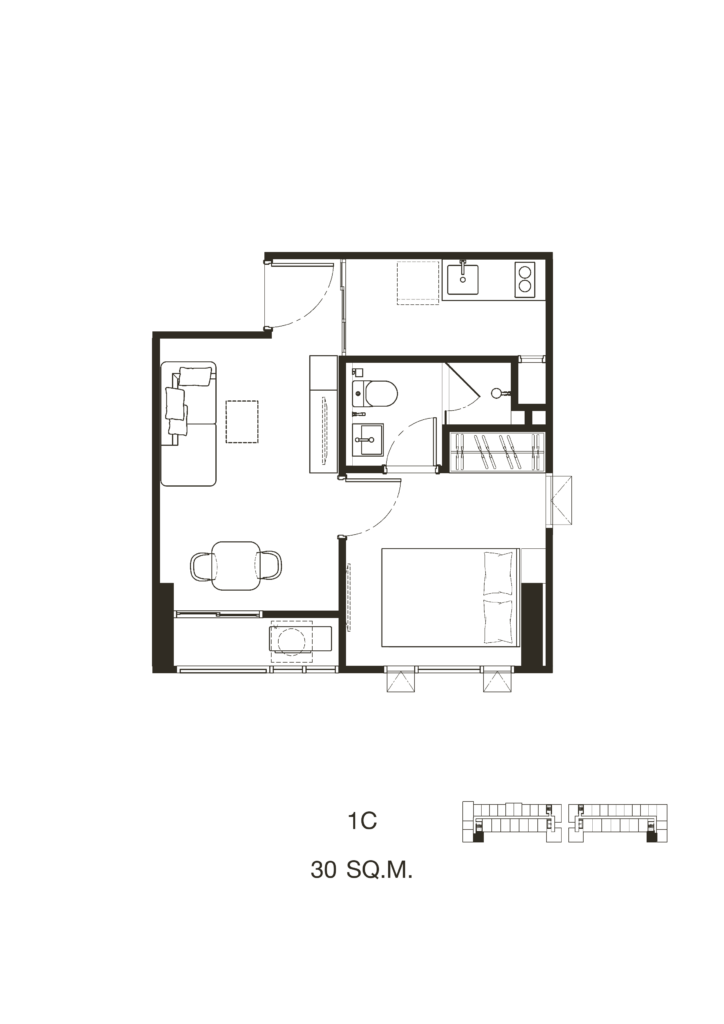 Quintara Phume Sukhumvit 39 1 bedroom 1C