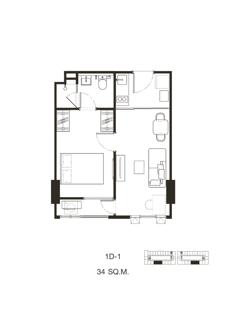 Quintara Phume Sukhumvit 39 1 bedroom 1D-1