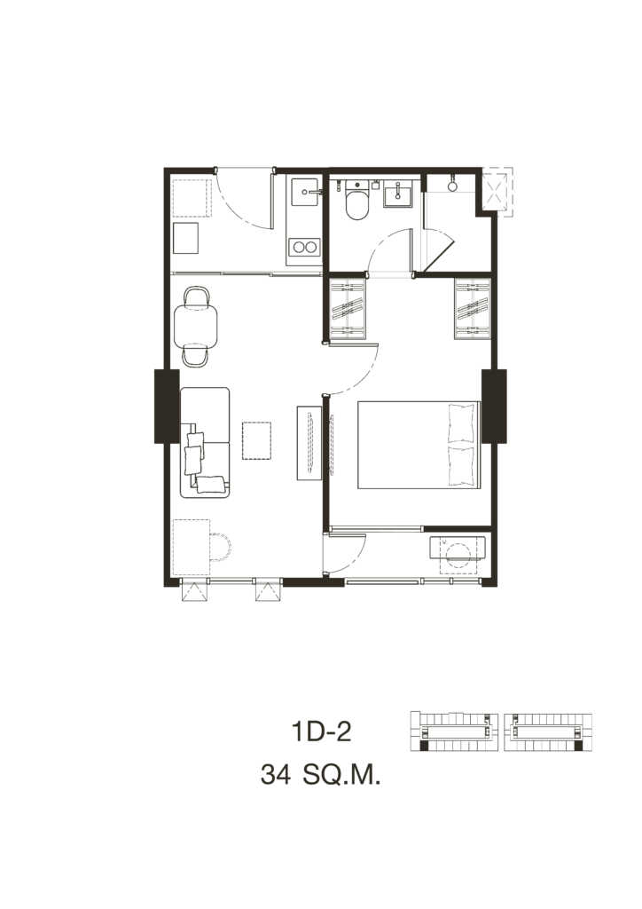 Quintara Phume Sukhumvit 39 1 bedroom 1D-2