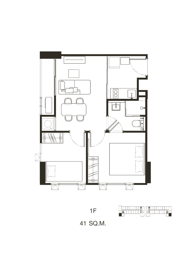 Quintara Phume Sukhumvit 39 1 bedroom 1F