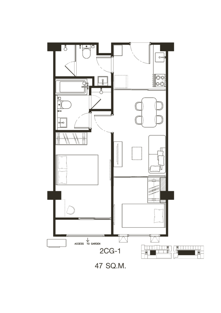 Quintara Phume Sukhumvit 39 2 bedrooms 2CG-1