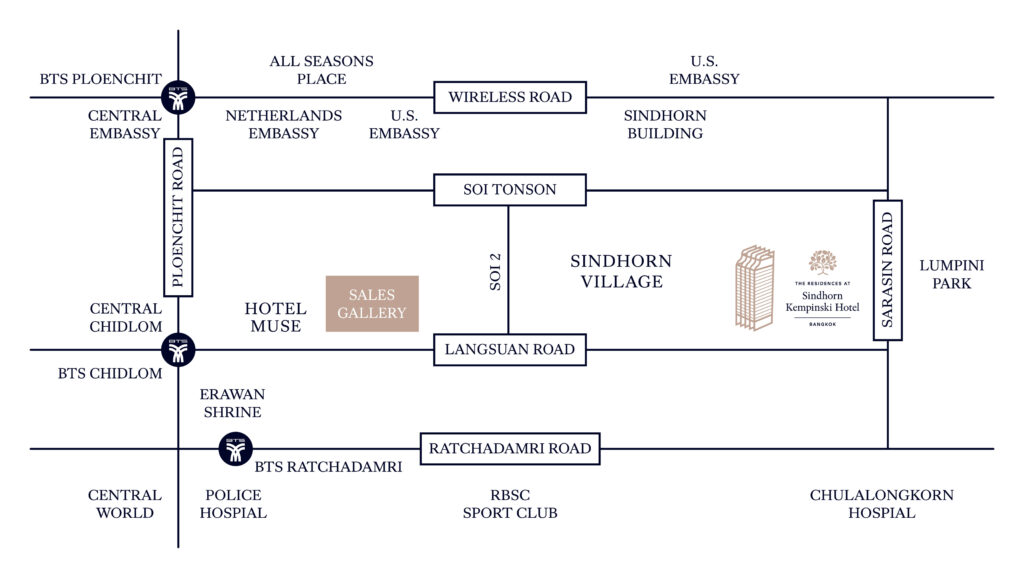 The Residences at Sindhorn Kempinski map